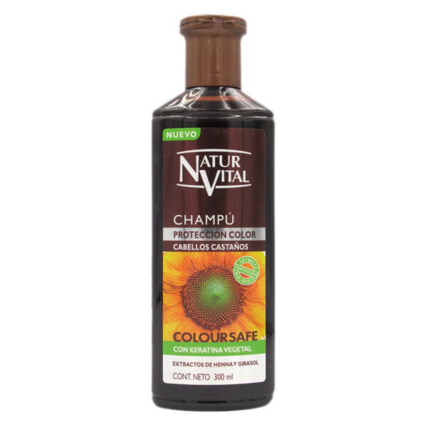 Shampoo Cabellos Castaños con keratina vegetal 300ml Marca NaturVital