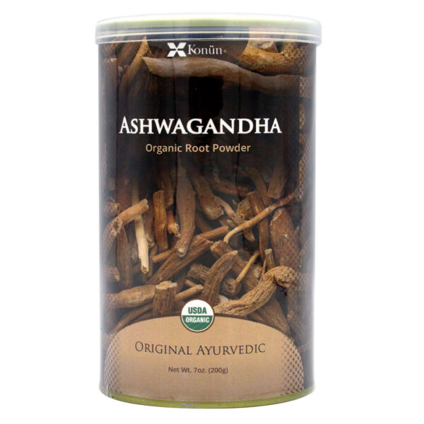 Ashwagandha Sin Gluten Vegana Sin GMO Organica 200 gr Marca Konun