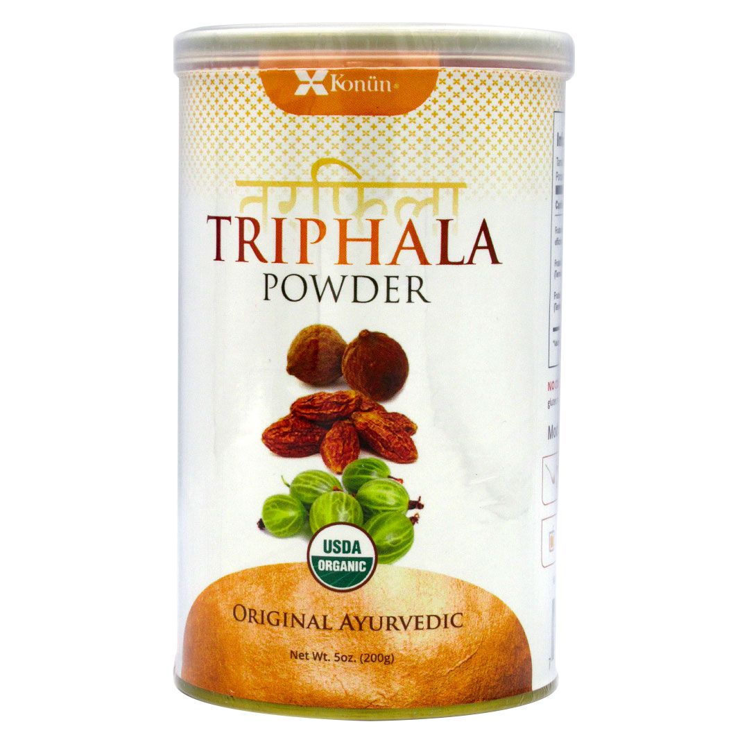 Triphala Sin Gluten Vegana Sin GMO Organica 200 gr Marca Konun