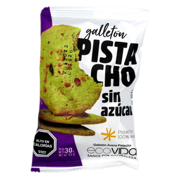 Galleton de Pistacho Sin Azúcar 30 grs Marca EcoVida