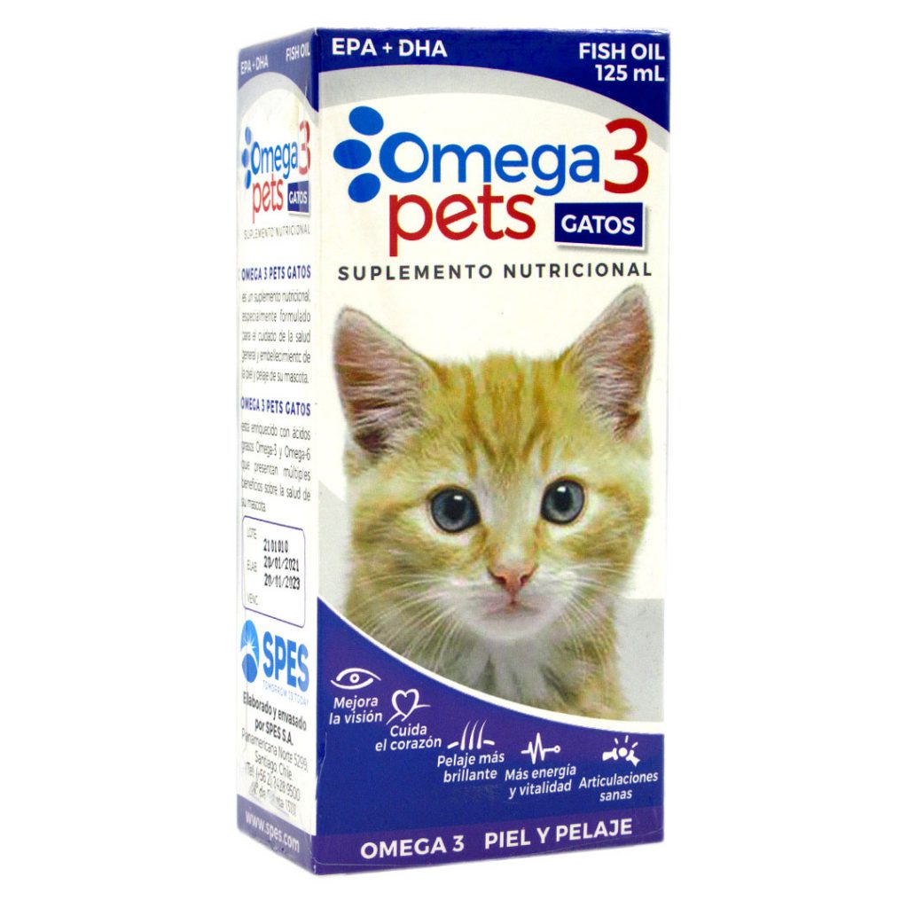 Omega 3 Pets, Fish Oil, Gatos, 125 ml, Marca SPES Tremus