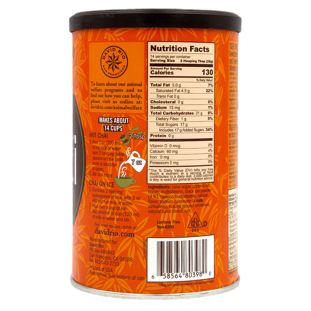 Te Chai Tiger Spice 398 gr Marca David Rio - Imagen 2