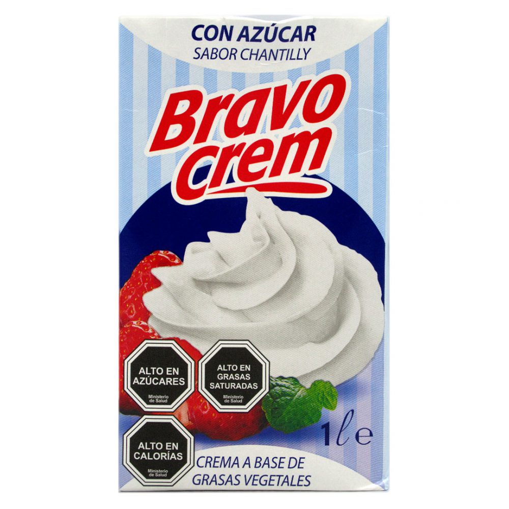 Crema Vegetal Chantilly 1l Lt Marca Bravo Crem Tremus