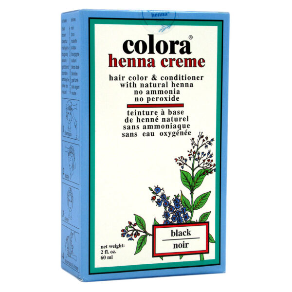 Henna en Crema Black Sin Amoniaco Color Negro 60 ml marca Colora