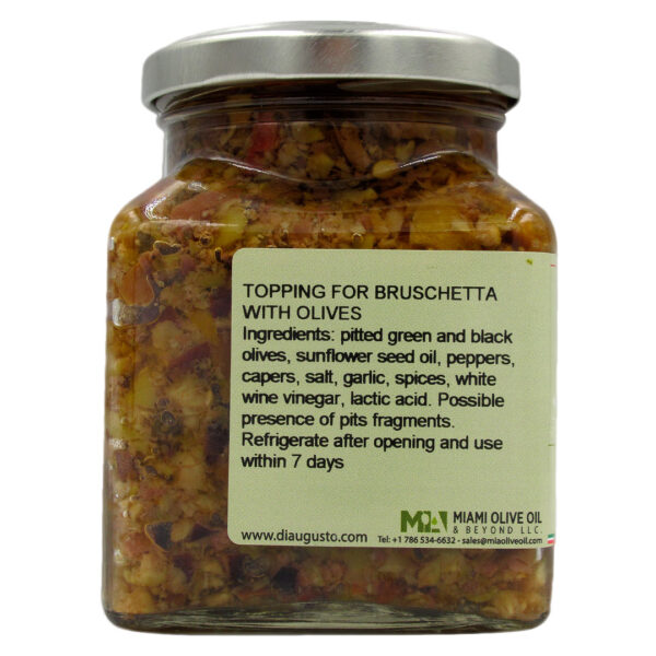 Bruschetta de Aceitunas 283 gr marca Di Augusto 5 INGREDIENTES 1280166