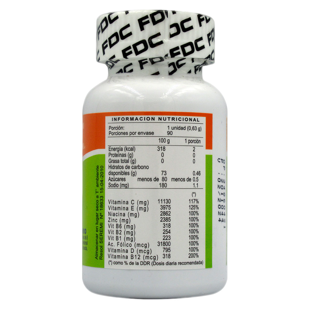 Zinc 4 Kitt con Vitaminas 90 comprimidos marca FDC - Imagen 2