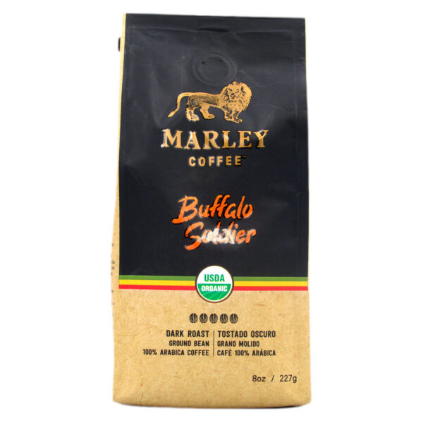 Café De Grano Descafeinado, "Buffalo Soldier", 227 gr, Marca Marley Coffee 5 FRENTE 1 1420167