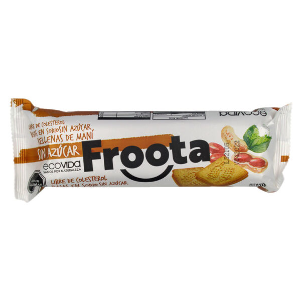 Emparedado de Mani FROOTA Sin Azúcar Sin Lactosa 150 grs marca Eco Vida