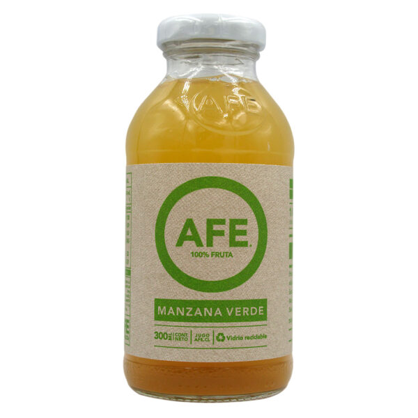 Jugo de Manzana Verde 100 % Fruta 300 ml Marca AFE