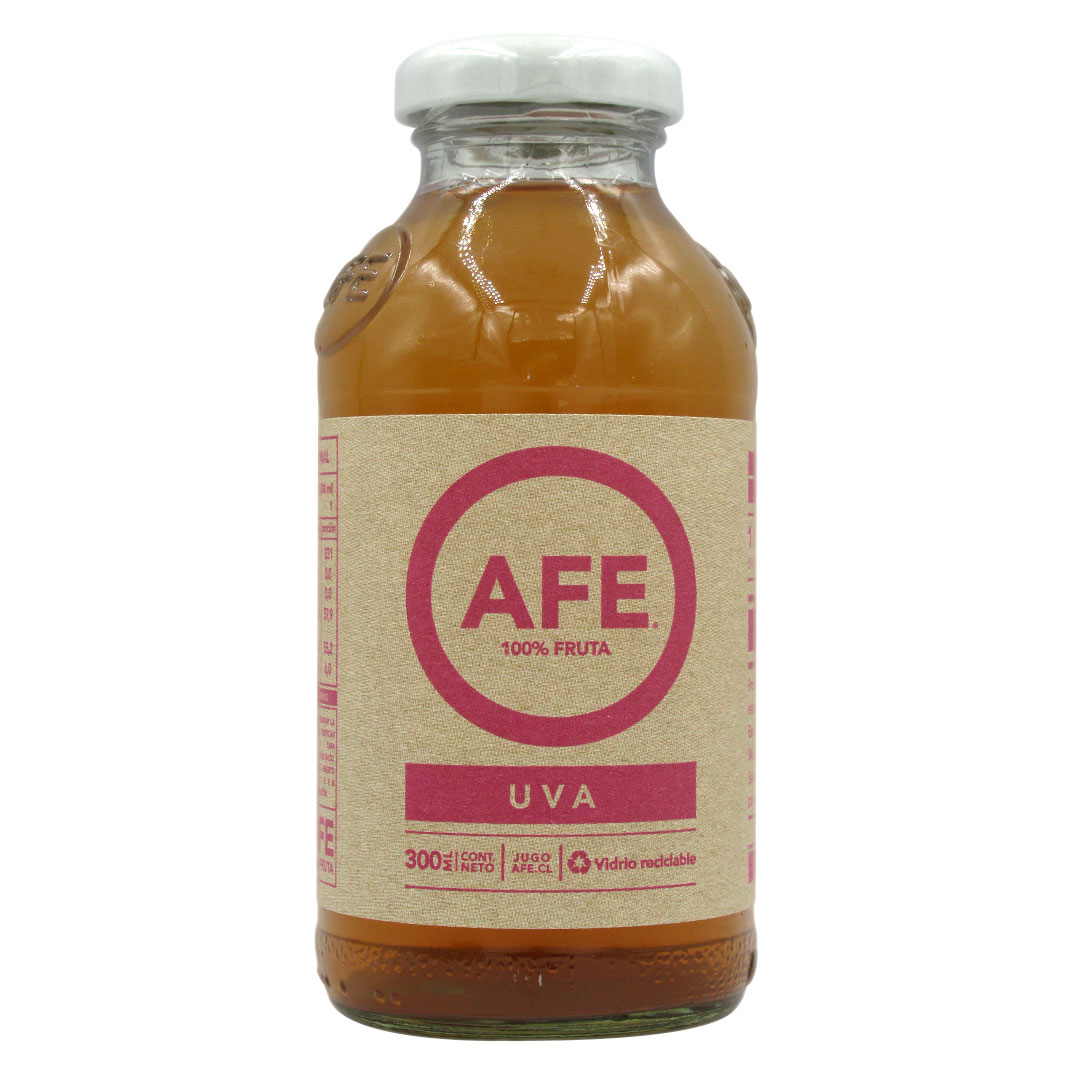 Jugo de Uva, 100 % Fruta, 300 ml, Marca AFE 1 Jugo de Uva, 100 % Fruta, 300 ml, Marca AFE