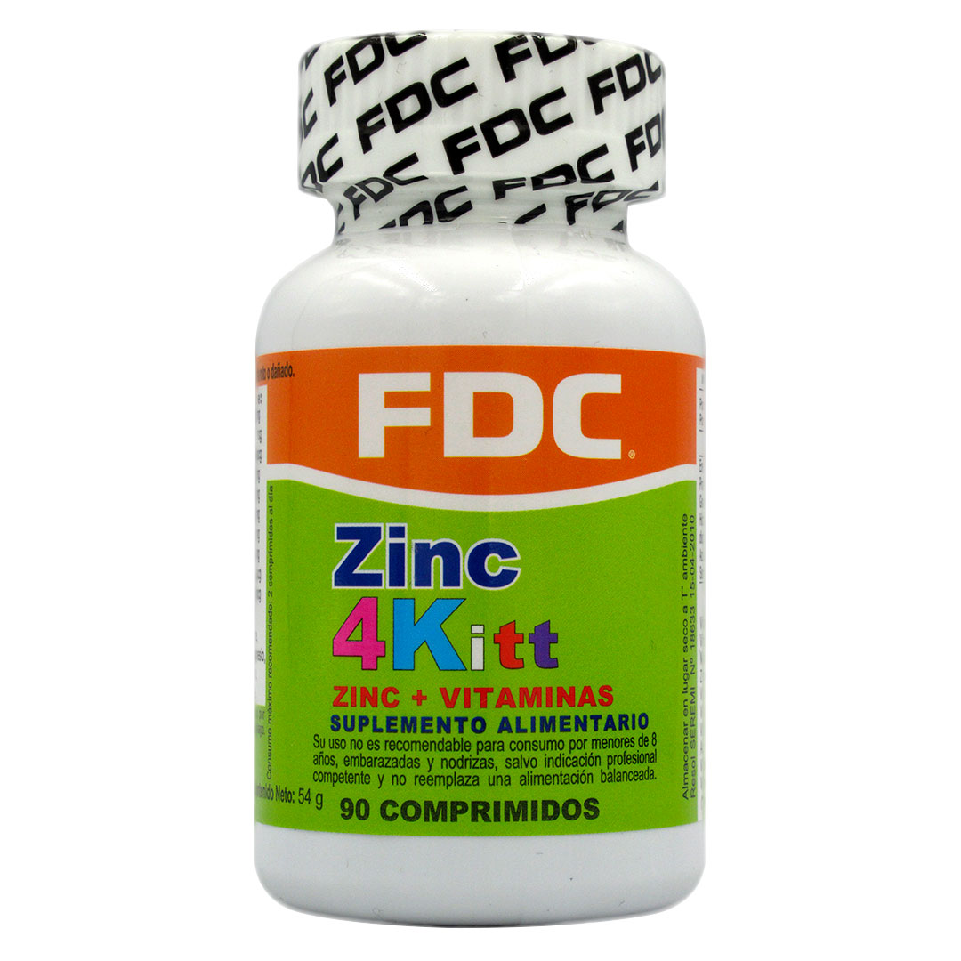 Zinc 4 Kitt con Vitaminas 90 comprimidos marca FDC