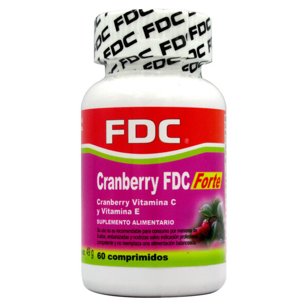 Cranberry + Vitamina C y EForte 60 cápsulas marca FDC