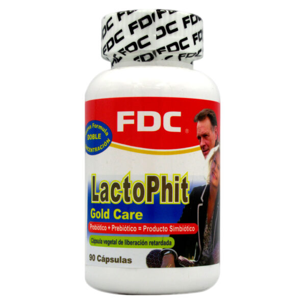 Probióticos y Prebióticos LactoPhit Gold Care 90 capsulas Marca FDC