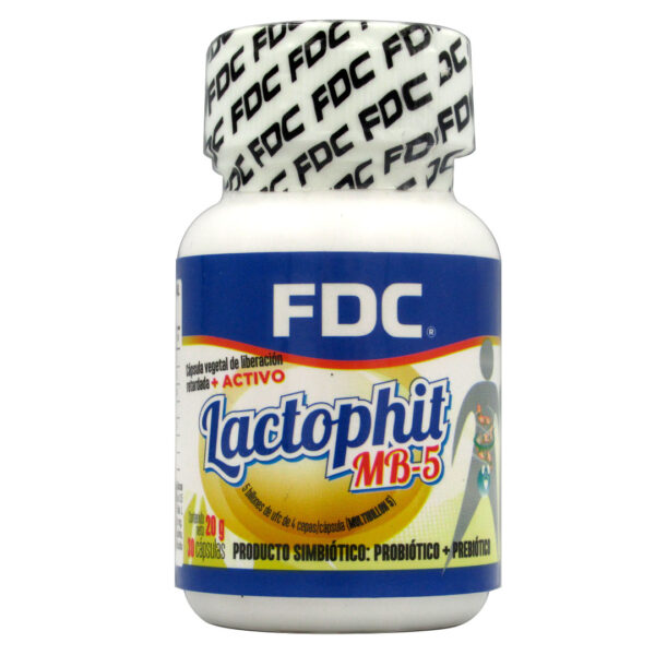 Probióticos y Prebióticos LactoPhit MB-5 30 capsulas Marca FDC