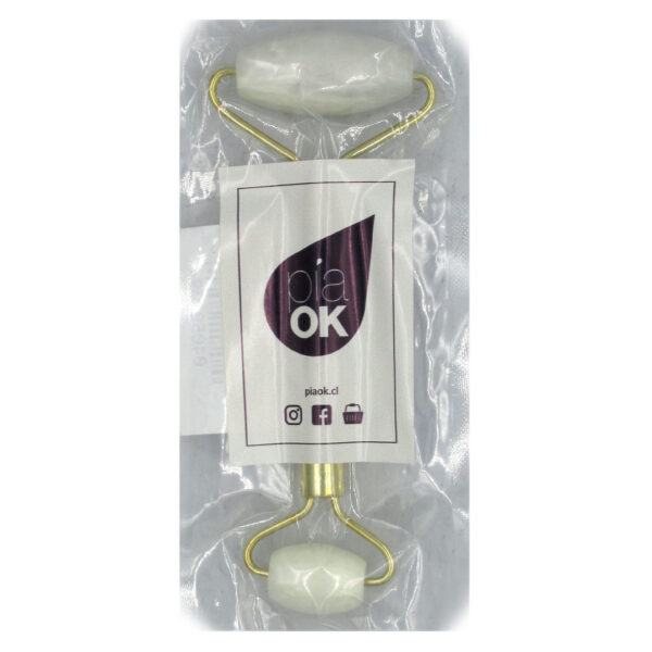 Rodillo de Jade para la Cara y Ojos color Blanco marca PiaOk