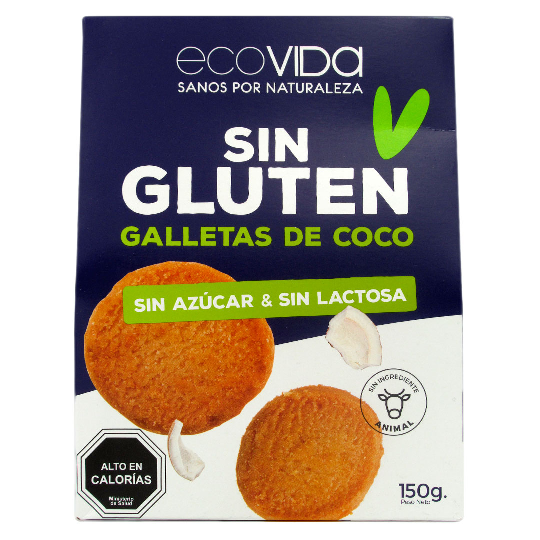 Galletas Veganas Coco Sin AzúcarSin Gluten 150 grs marca Eco Vida 2 Galletas Veganas Coco Sin AzúcarSin Gluten 150 grs marca Eco Vida - Imagen 2