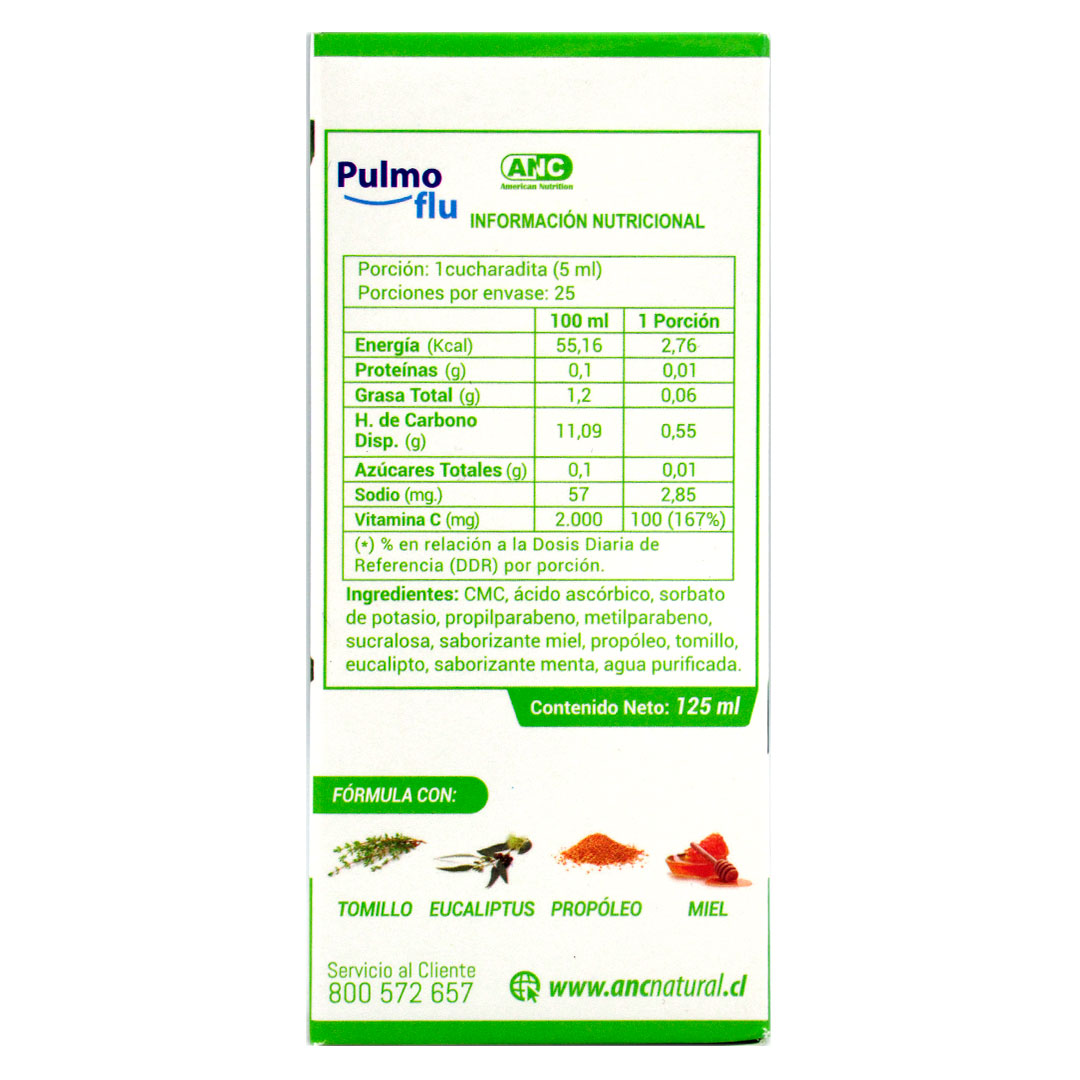 Pulmoflu Jarabe 125 ml Marca ANC 2 Pulmoflu Jarabe 125 ml Marca ANC - Imagen 2
