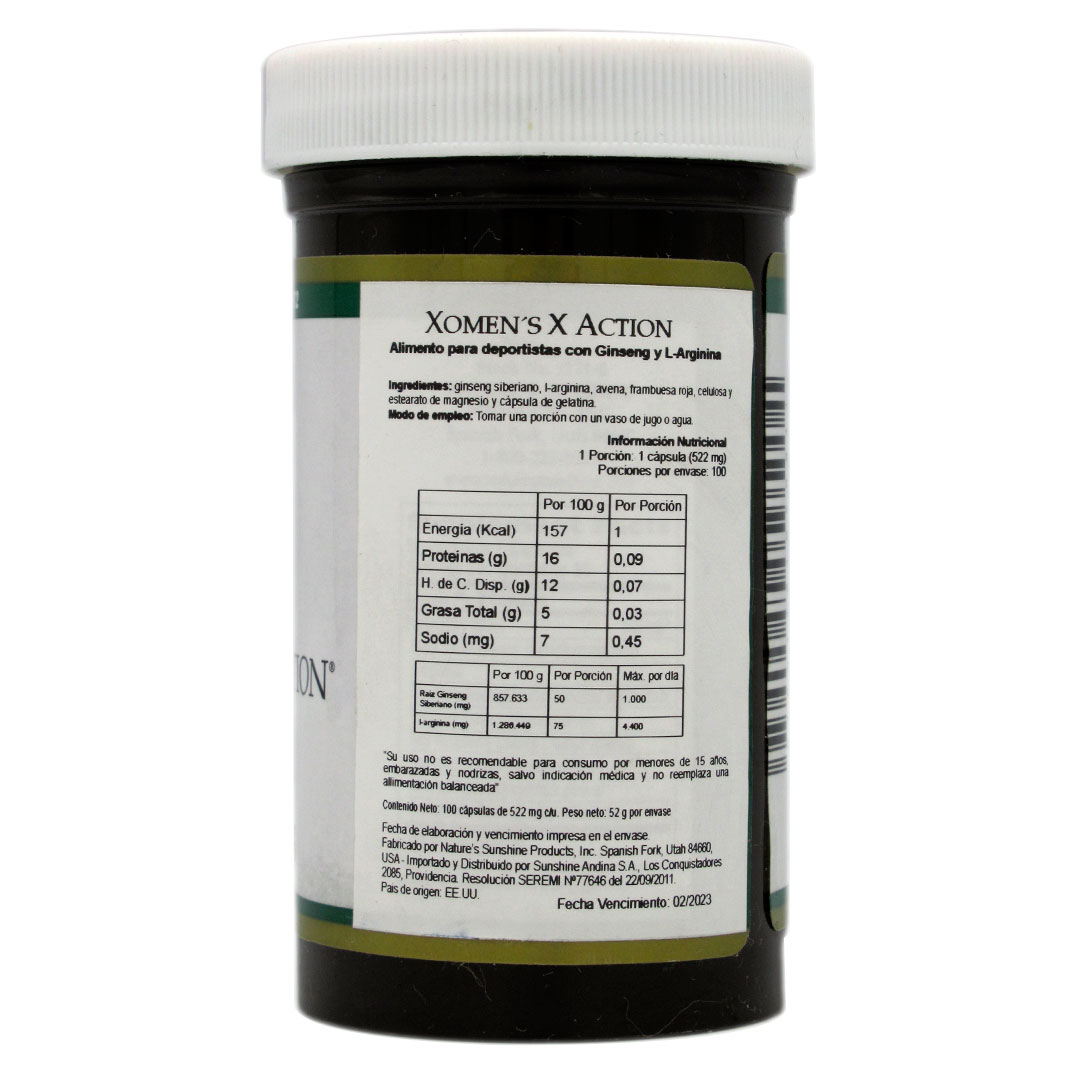 Women´s X Action, 100 Capsulas, Marca Nature´s Sunshine Tremus