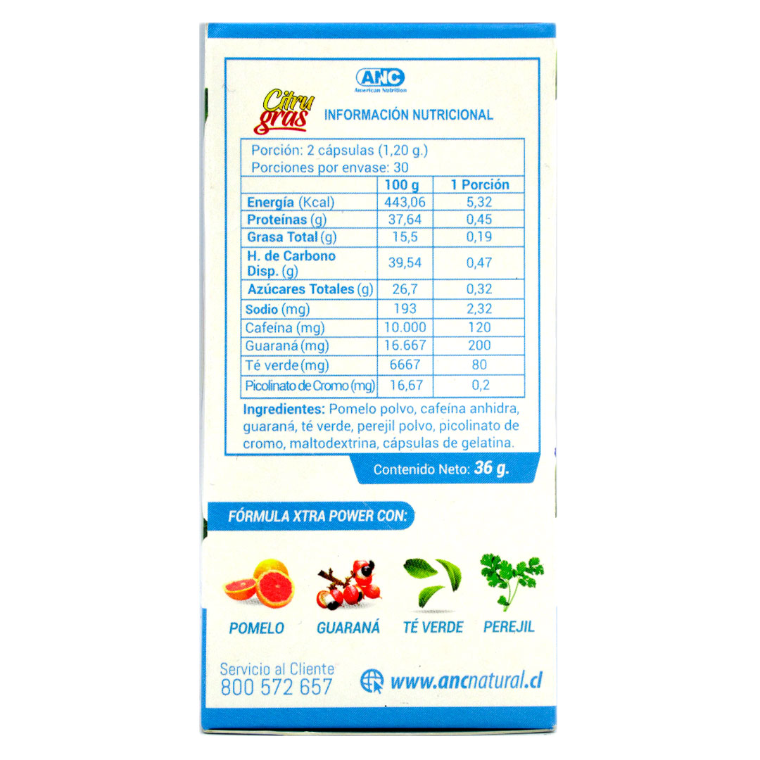 Citrugras, 60 capsulas, Marca ANC 2 Citrugras, 60 capsulas, Marca ANC - Imagen 2