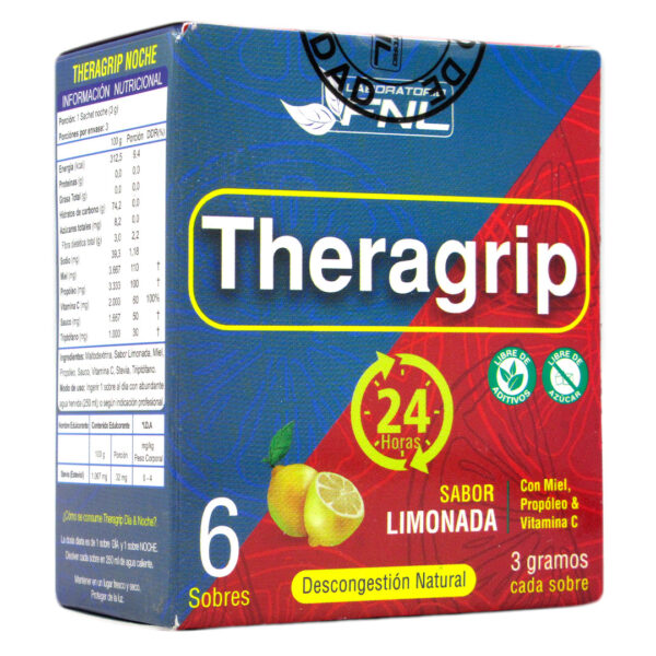 Theragrip con Miel Propoleo & Vitamina C sabor Limonada 6 Sobres Marca FNL