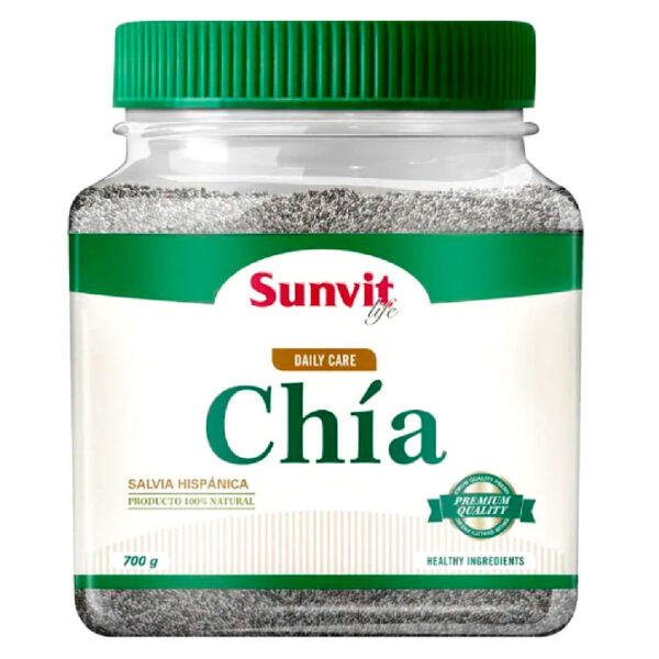Semilla de Chia Vegana 700 grs Marca Sunvit