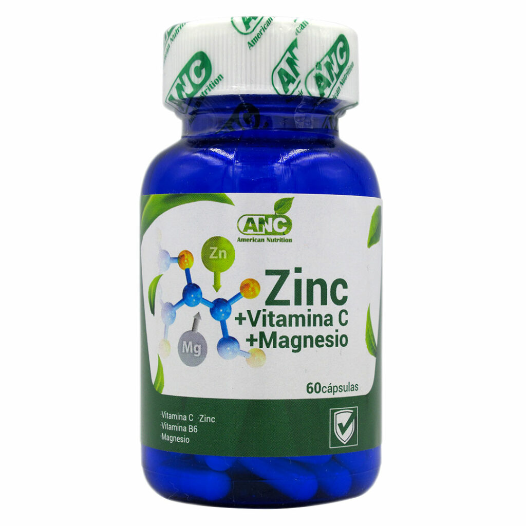 Zinc + Vitamina C + Magnesio, 60 Capsulas, Marca ANC Tremus