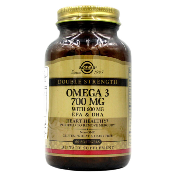 Omega 3, 950 Mg, EPA Y DHA, Sin Gluten, 100 Capsulas Soft Gel, Marca Solgar  | Tremus