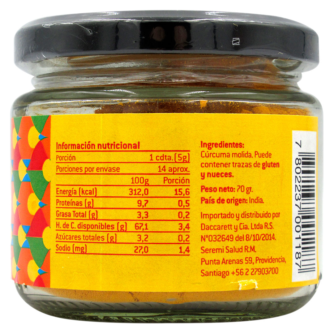 Cúrcuma, 70 Grs, Marca Suk - Imagen 2