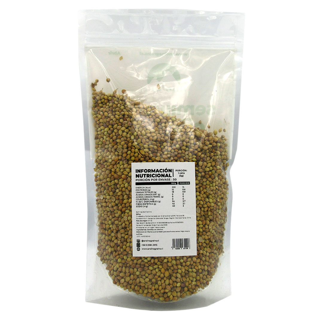 Semilla de Cilantro 250 gr Marca Andina Grains 2 Semilla de Cilantro 250 gr Marca Andina Grains - Imagen 2