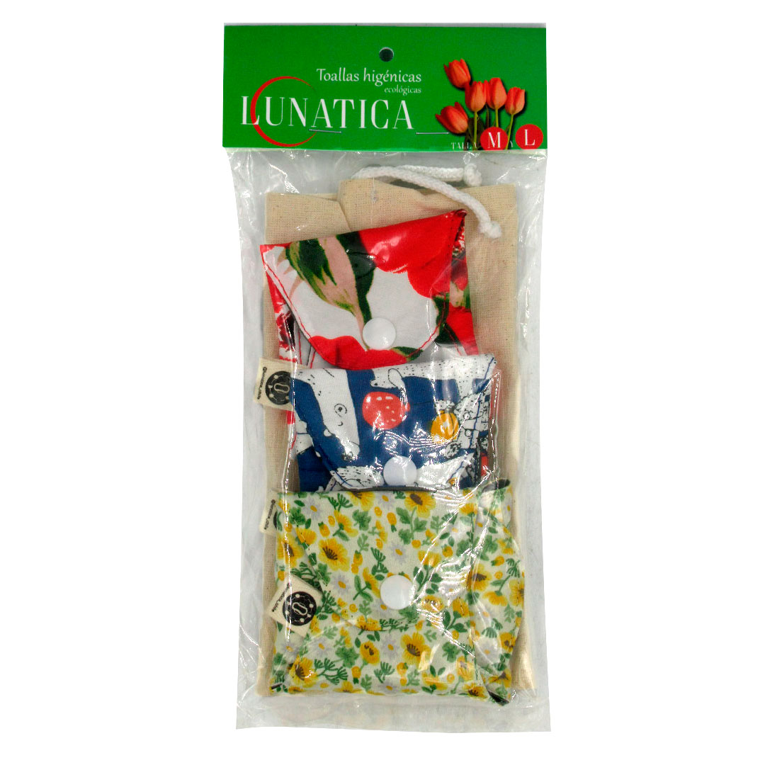 Toallas Higienicas Ecologicas, 3 Und, Marca Lunatica - Imagen 2