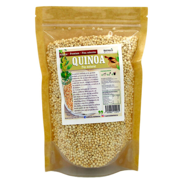 Pop de Quinoa Natural 60 grs Gramos Marca Australis