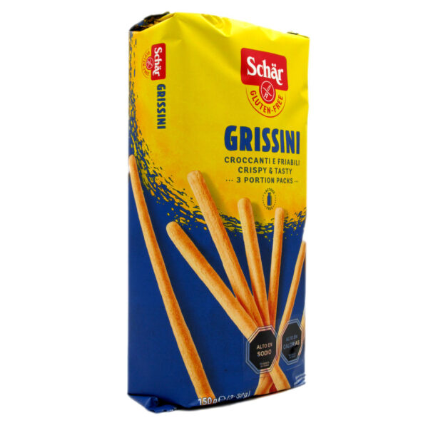 Snack Grissini Palitos de Pan Salado Libre de Gluten 150 gr Marca Schar