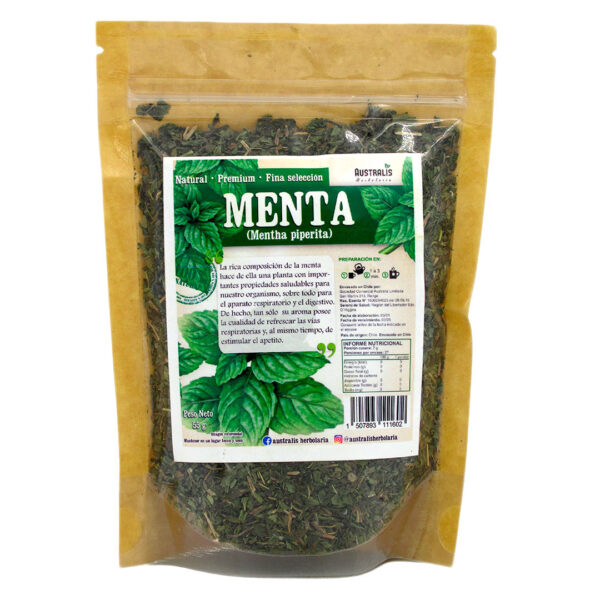 Hierba Menta 55 grs marca Australis