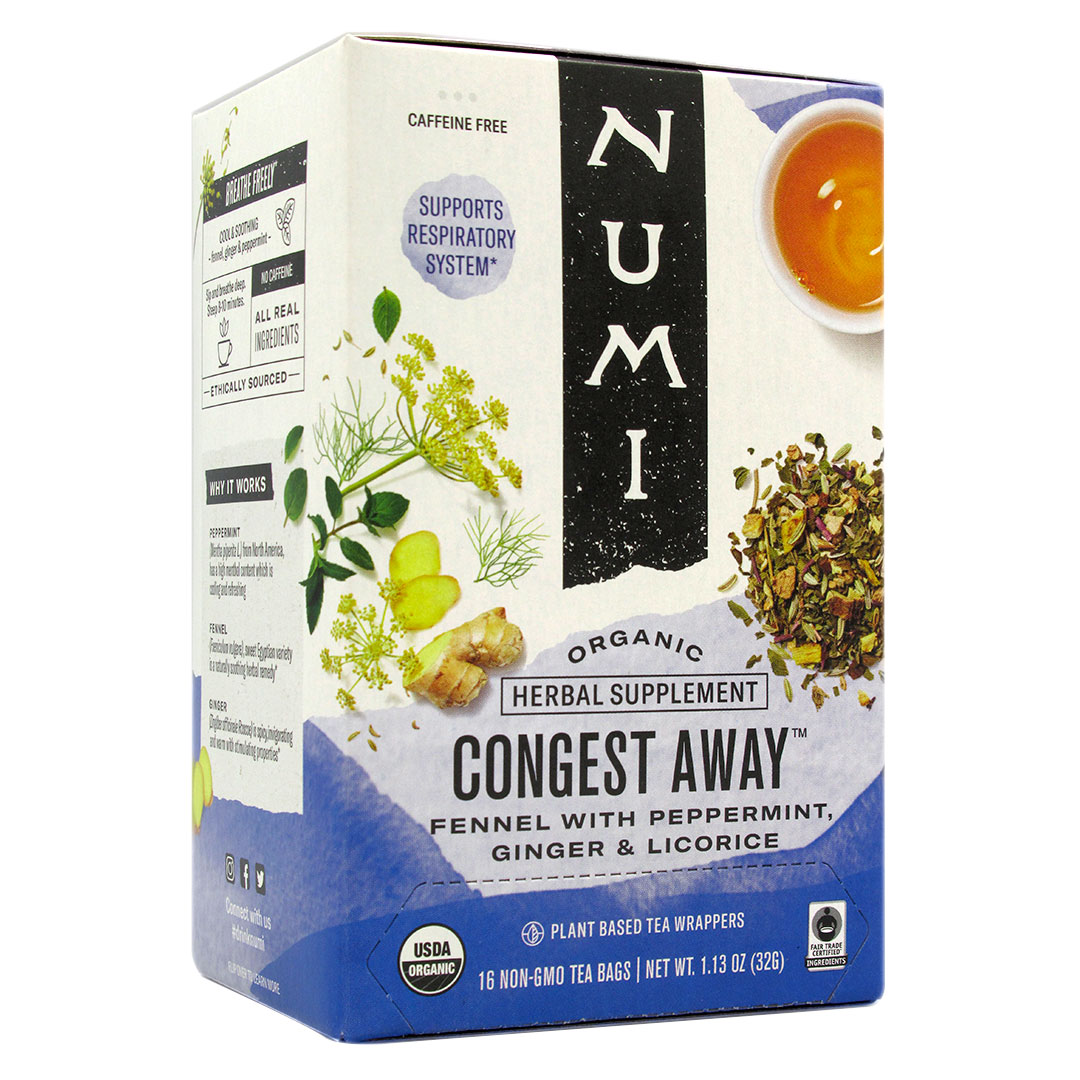 Infusiones Congest Away Organico 16 Bolsitas Marca Numi