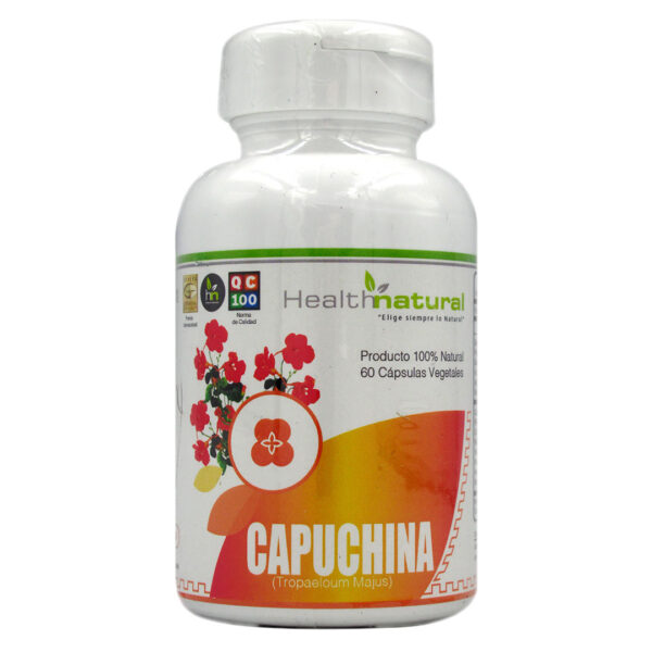 Capuchina 500mg 60 Capsulas Vegetales marca Health Naturals