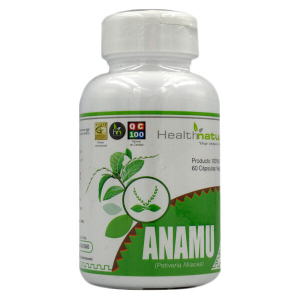 Anamu 500mg 60 Capsulas Vegetales marca Health Naturals