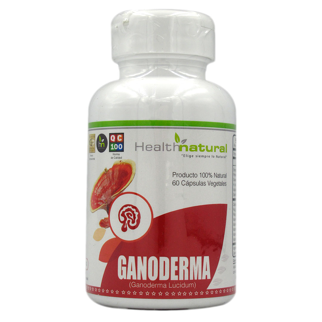 Ganoderrma 500mg 60 Capsulas Vegetales marca Health Naturals