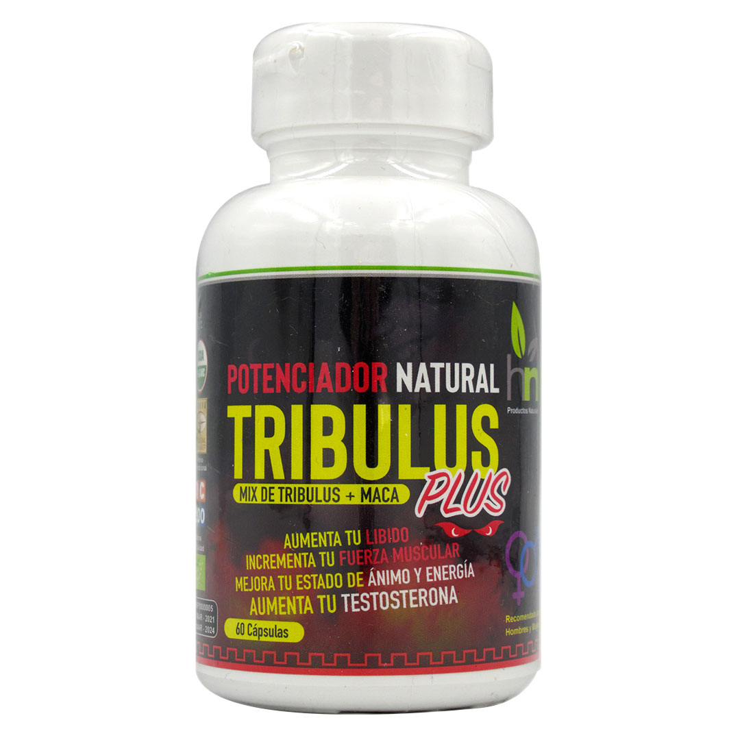 Tribulus Plus + Maca ,500mg, Organico, 60 Capsulas Vegetales, marca