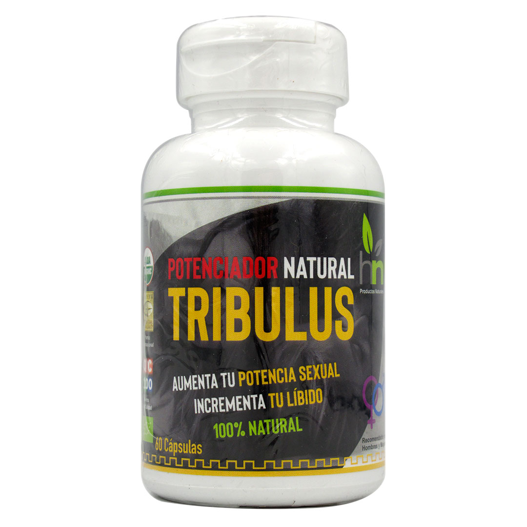 Tribulus 500mg Organico 60 Capsulas Vegetales Marca Health Naturals Tremus 