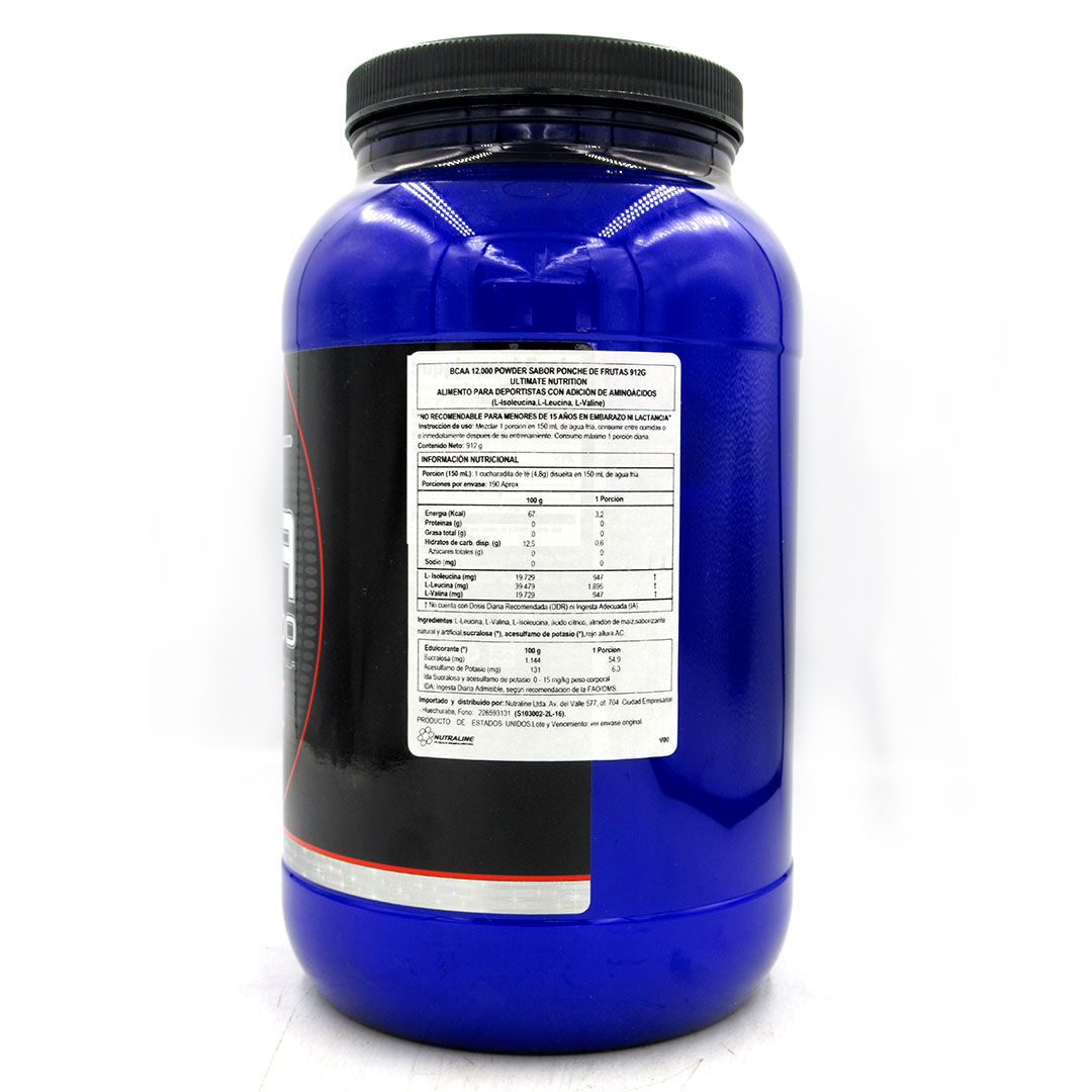 BCAA Powder, Sabor Frutas, 912 Grs, Marca Ultimate Nutrition - Imagen 2