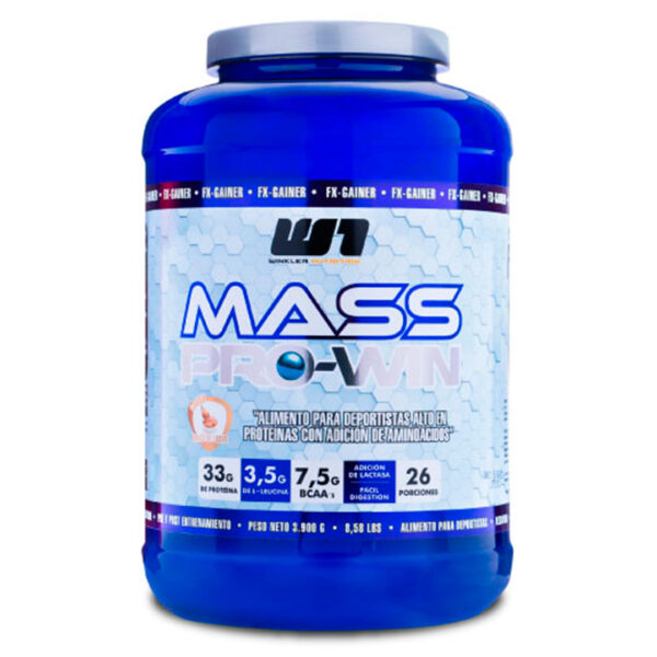 Proteina Mass Pro Win Sabor Dulce de Leche 3900 Grs Marca Winkler Nutrition