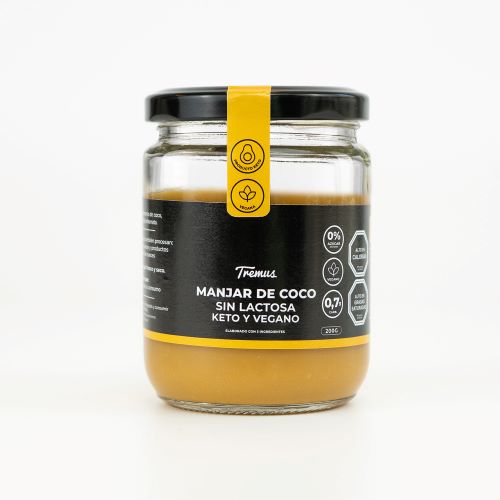 Manjar de Coco Keto y Vegano Sin Azúcar Añadida, 200 g, Tremus