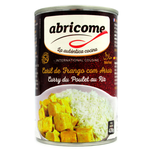 Lata de Pollo al Curry con Arroz 420 grs Marca Abricome