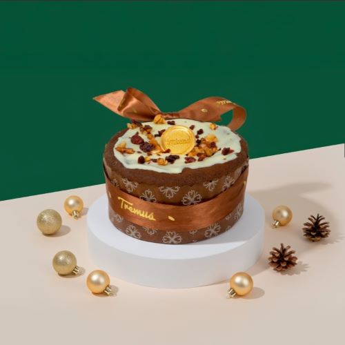 (D) Pan de Pascua Glaseado con Mix de Frutos Secos, Keto, Sin Azúcar Añadida, 520 g, Tremus