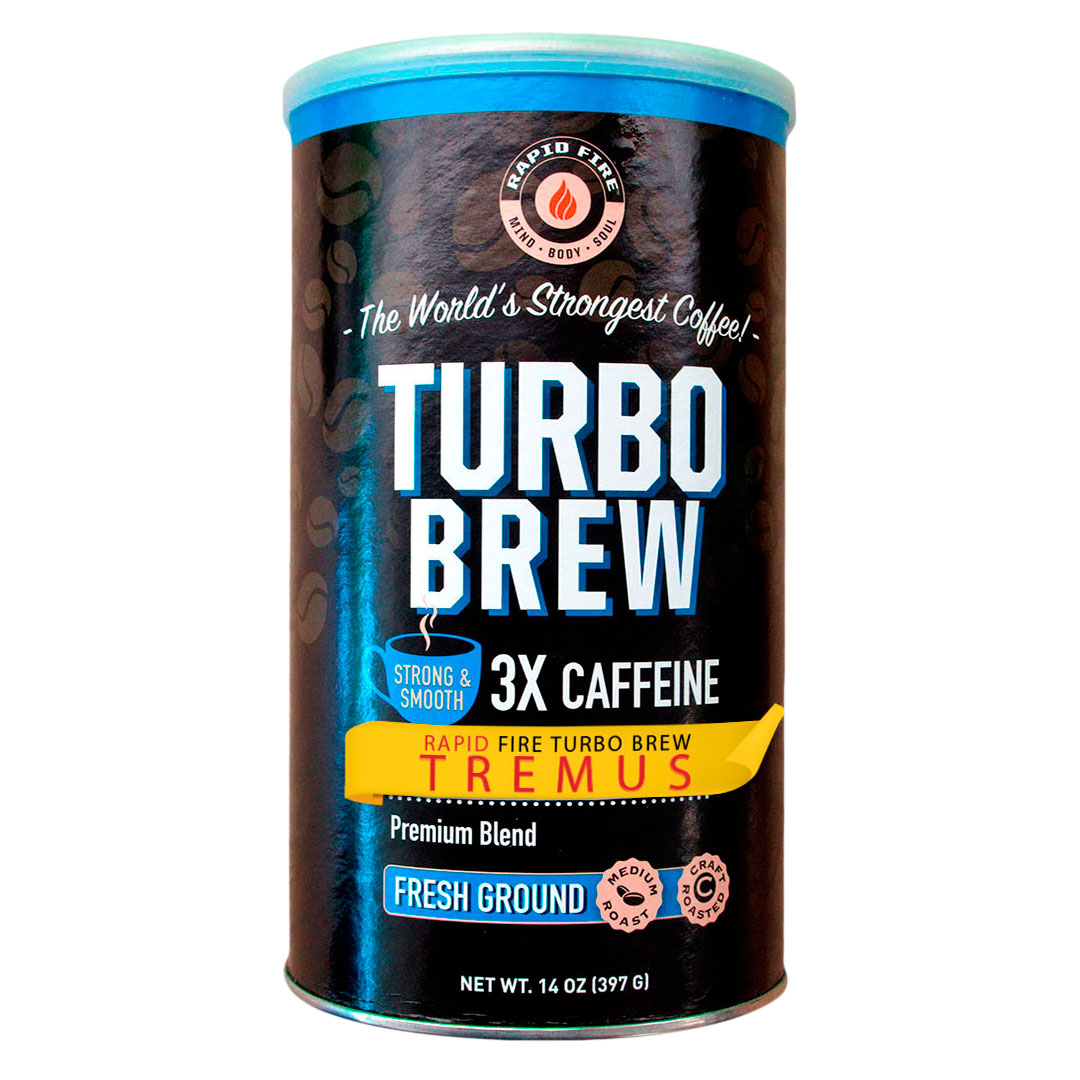 Café Keto "Turbo" Premium, Triple dosis de Cafeína, 397 gr, Marca Rapid Fire