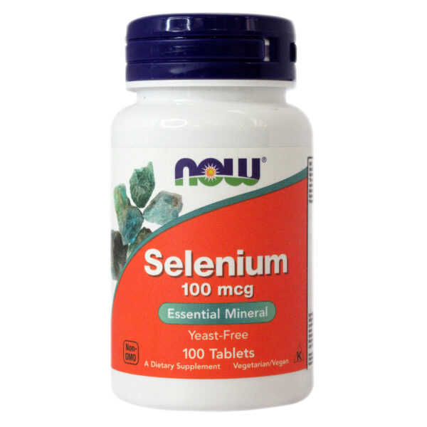 Selenio 100 mcg 100 cápsulas marca Now