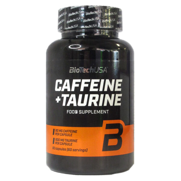 Cafeina y Taurina 60 Capsulas Marca Biotech