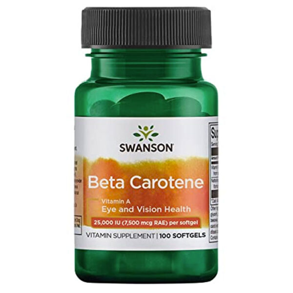 Beta Caroteno 100 Capsulas blandas Marca Swanson