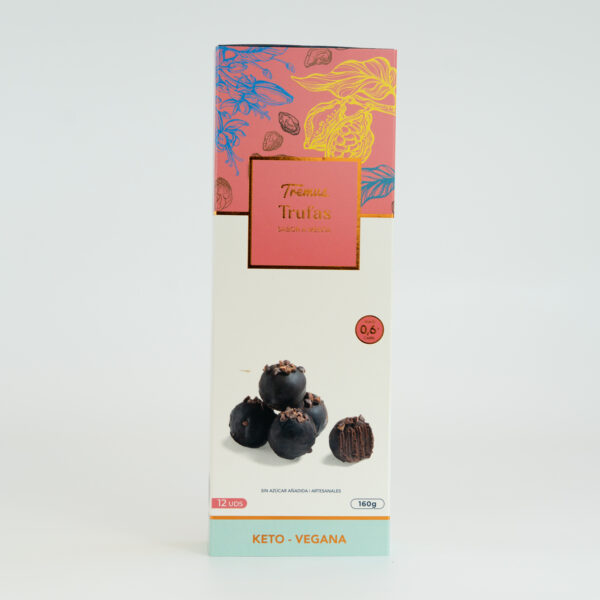 Trufas Sabor Menta Keto, Veganas, Sin Azúcar Añadida, 160 g, Tremus