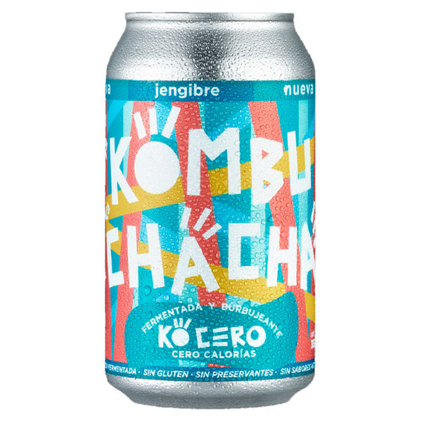 Kombucha cero calorias sabor Jengibre 350 ml Marca KombuChacha